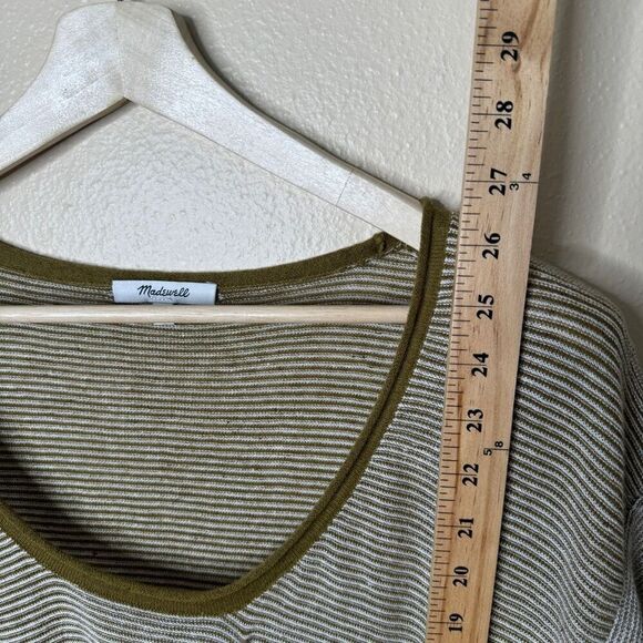 Madewell Shirt Womens XL Watermoor Short-Sleeve Sweater In Stripe Round Neck - Picture 8 of 11